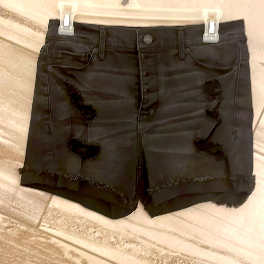 Mudd black distressed shorts size 9 NWOT